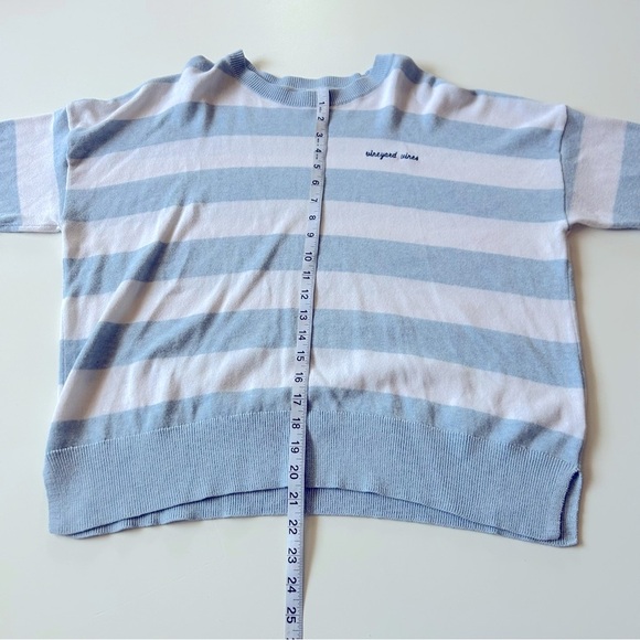 Vineyard Vines Blue & White Striped Pullover Sweater size L - Picture 9 of 13